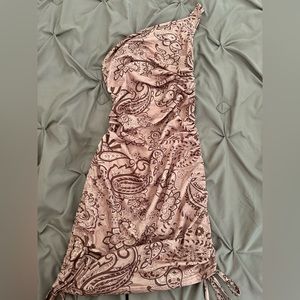 One strap bandana pattern dress
